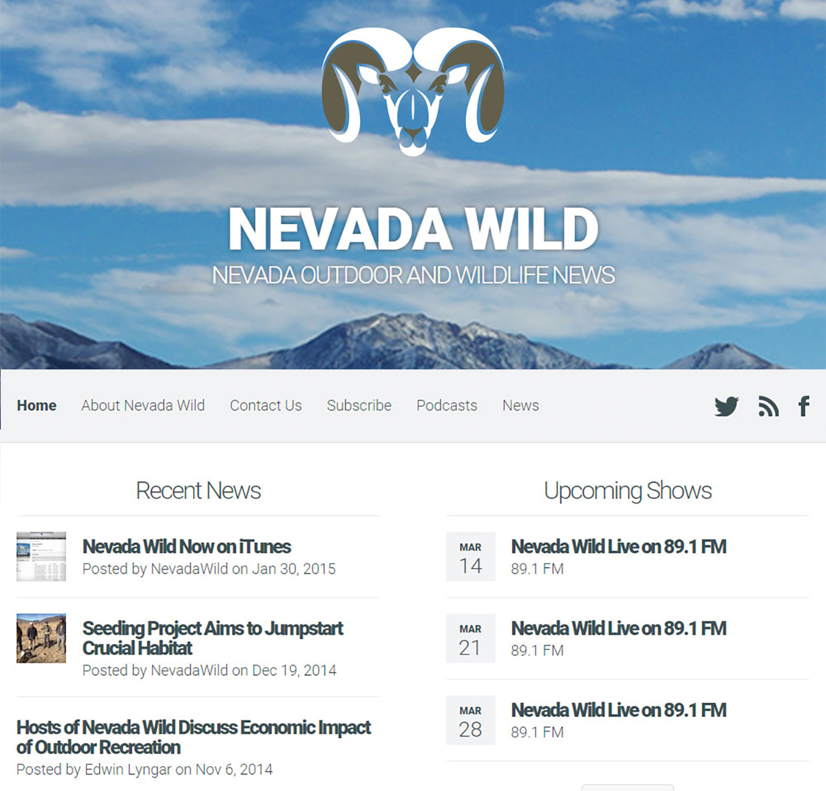 Nevada Department of Wildlife Web Projects | Portfolio of Andrea Farnsworth